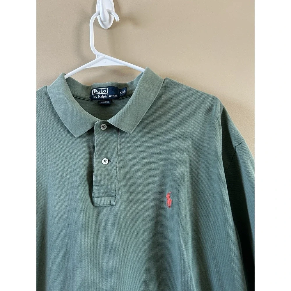 Polo Ralph Lauren Forest Green Men's 2XL Short Sleeve Collared Shirt Pony